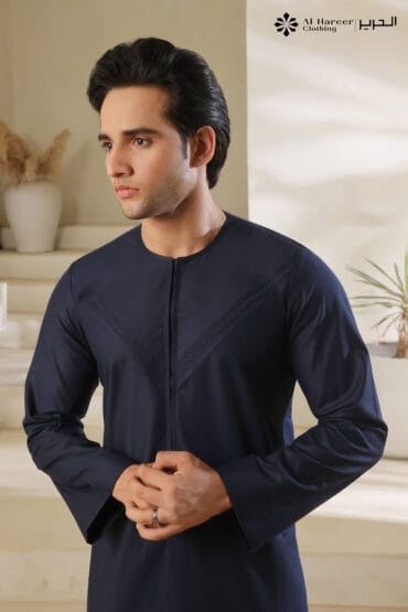 Al Hareer Emirati Thobe | TH123 Midnight Navy