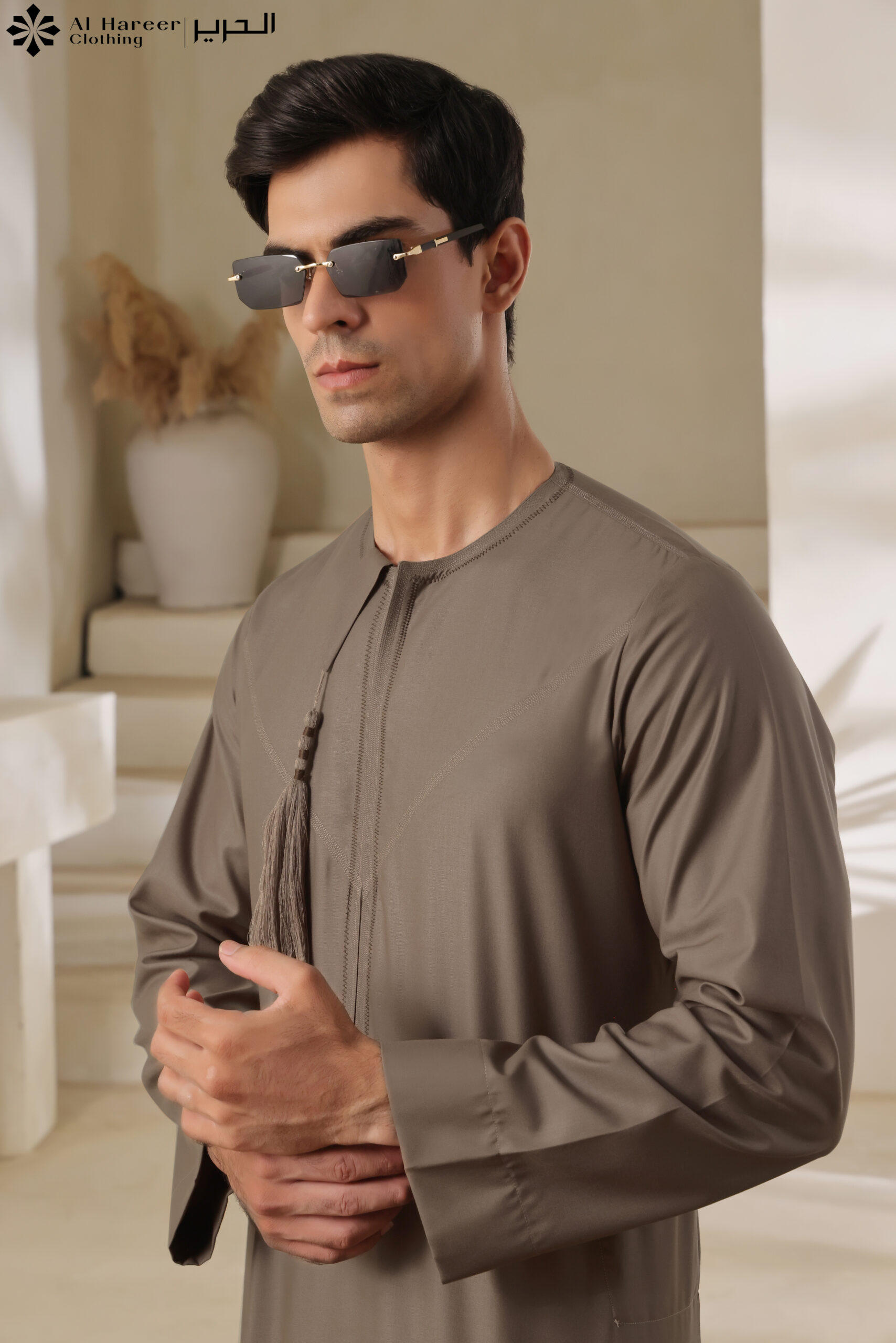 Al Hareer Emirati Desert Taupe Thobe
