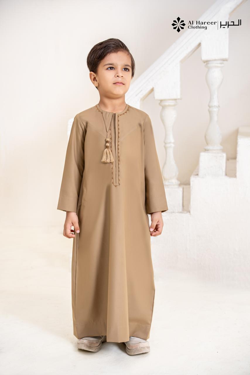Al Hareer Desert Explorer Beige Kids Thobe