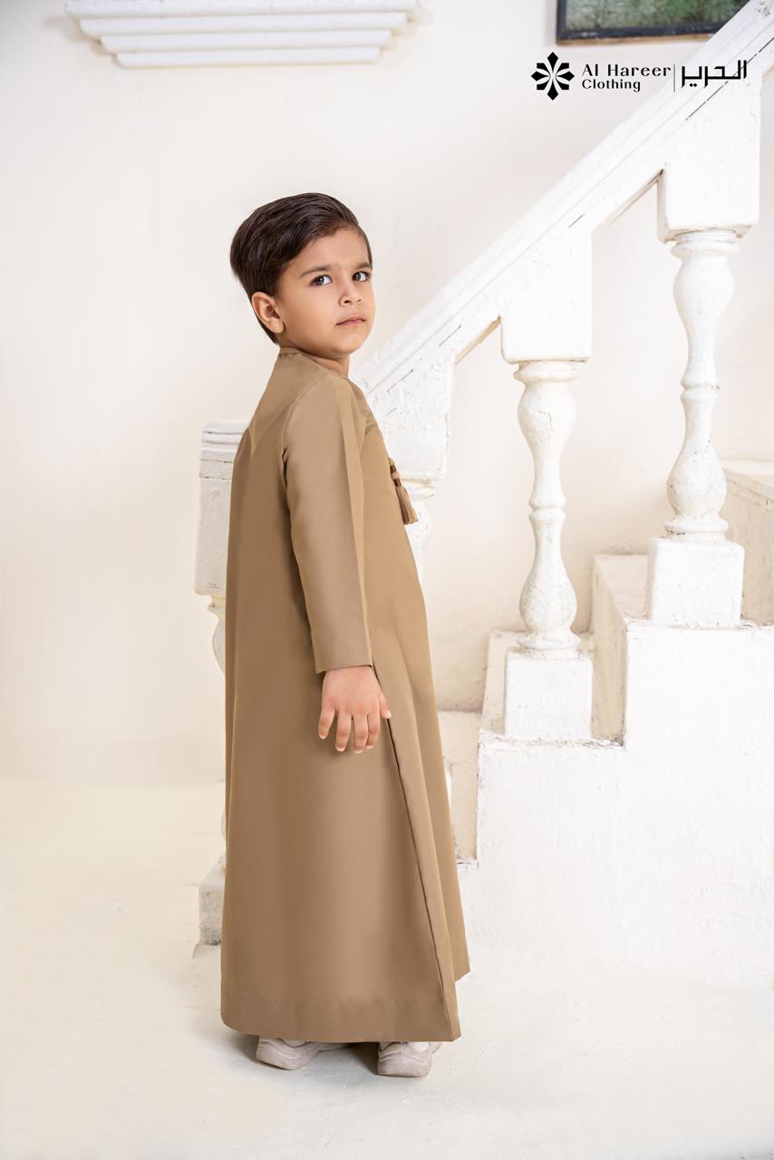 Al Hareer Desert Explorer Beige Kids Thobe