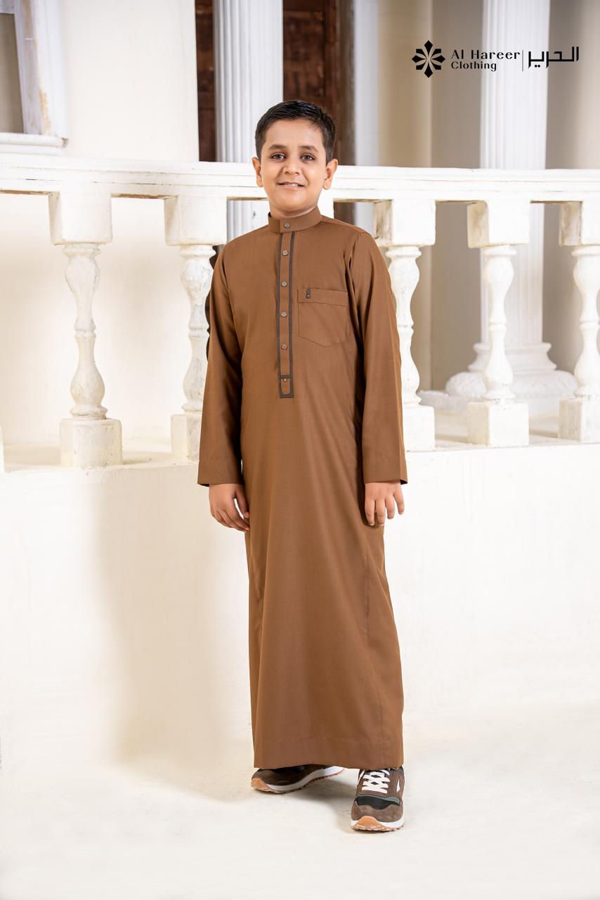 Al Hareer Kids Thobe | Sandstone Brown