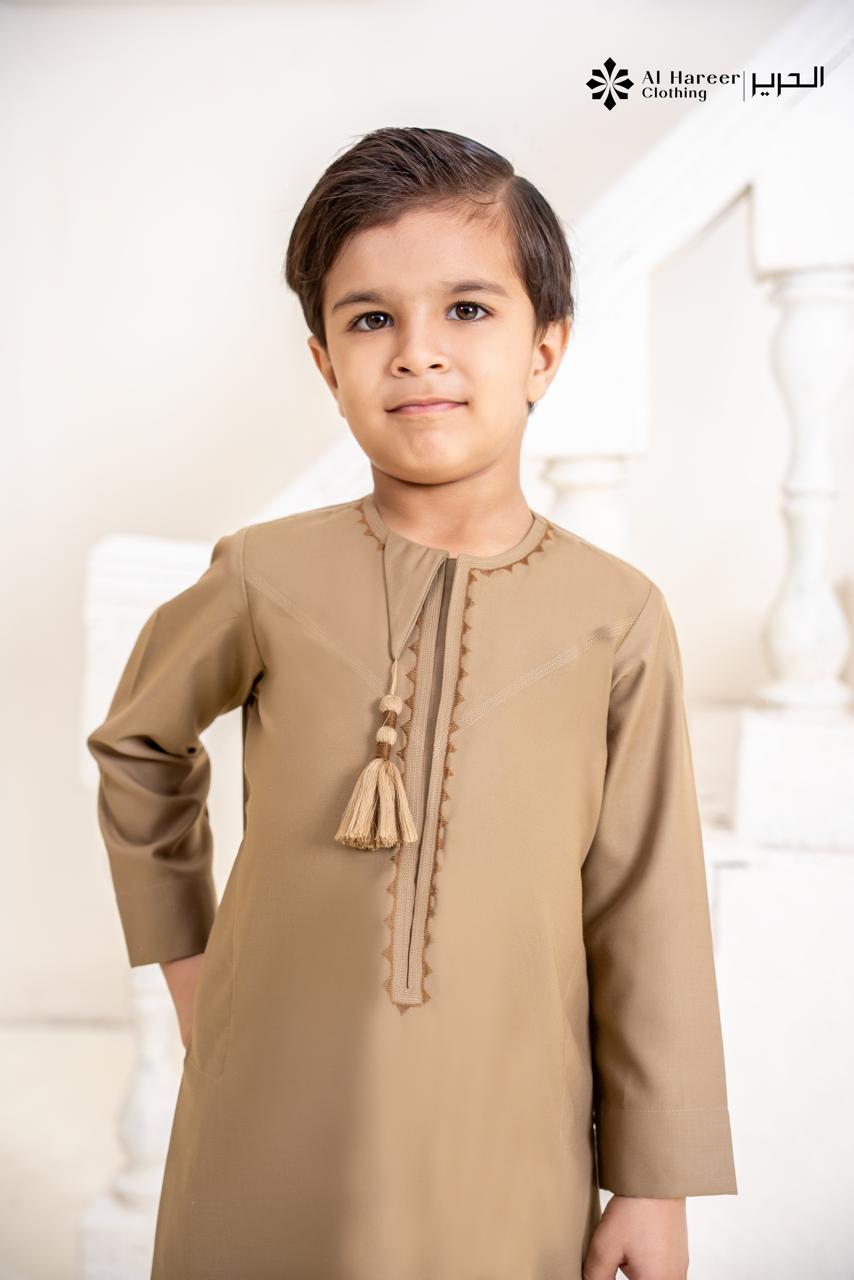 Al Hareer Desert Explorer Beige Kids Thobe