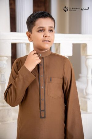 Al Hareer Kids Thobe | Sandstone Brown