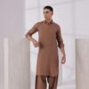 Al Hareer Classic Brown Shalwar Kameez – Premium Cotton Blend
