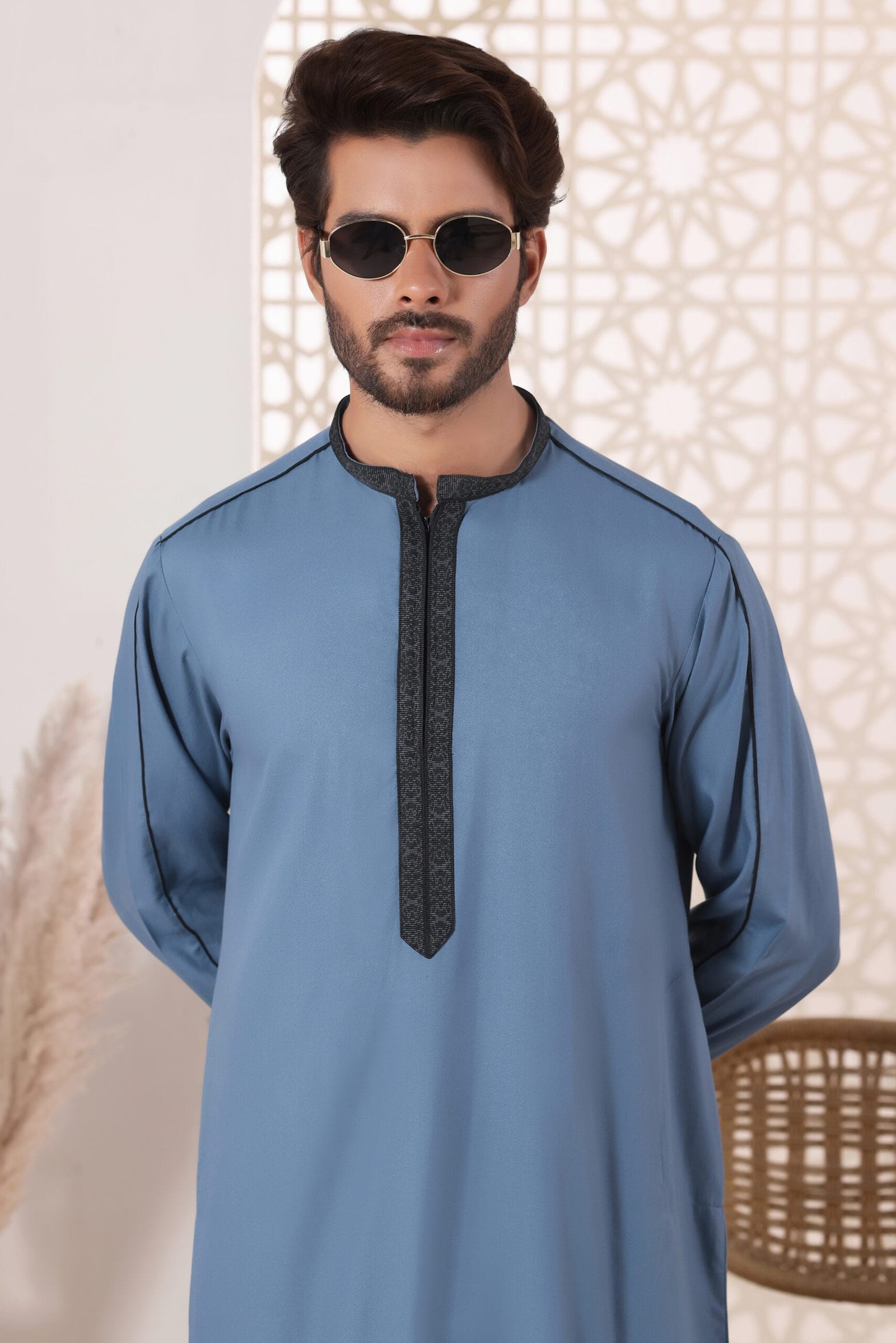 Al Hareer Premium Sky Blue Gen Z Jubba – JB105