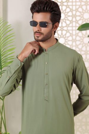 Al Hareer Sage Green Shalwar Kameez – KS231